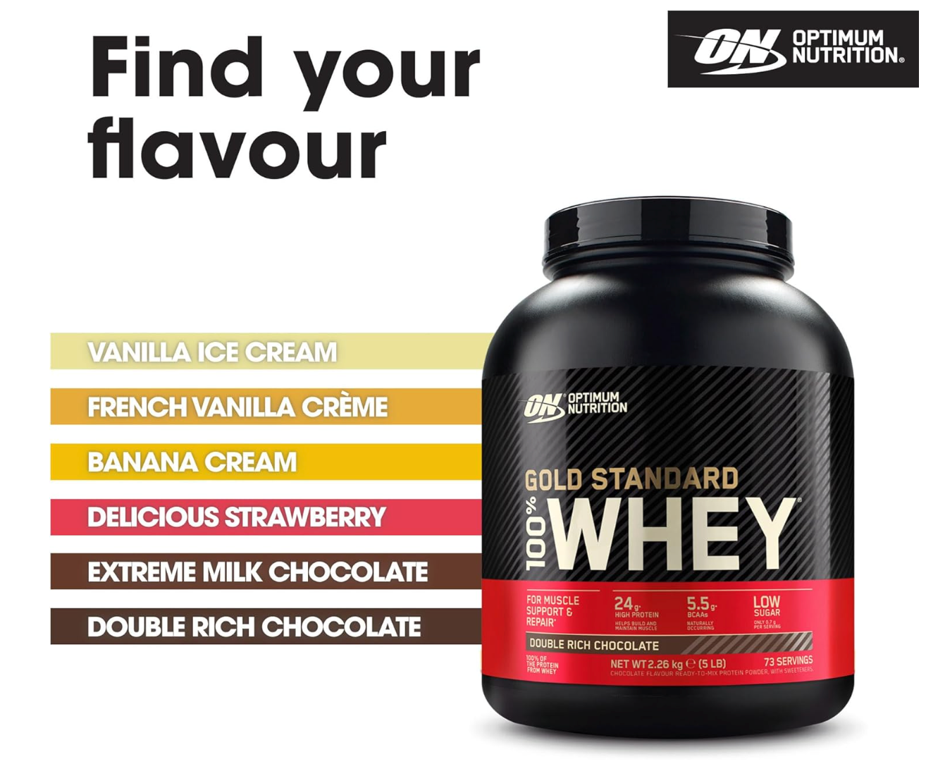 Optimum Nutrition Gold Standard 100% Whey 2.27kg